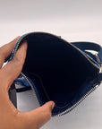 Coach Blue Fabric Poppy Shoulder Bag