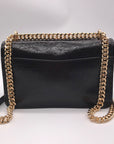 Michael Kors Chocolate Suede & Leather Claire Shoulder Bag