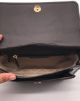 Michael Kors Chocolate Suede & Leather Claire Shoulder Bag