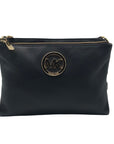 Michael Kors Black Pebbled Leather Fulton Crossbody