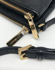Michael Kors Black Pebbled Leather Fulton Crossbody