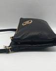Michael Kors Black Pebbled Leather Fulton Crossbody