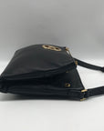 Michael Kors Black Pebbled Leather Fulton Crossbody