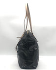 Michael Kors Black Snake Embossed Leather Shoulder Bag