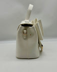 Like Dreams White Leather Bowtie Crossbody Bag