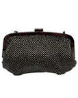 I.N.C. International Concepts Patsy Pewter Diamond Mesh Frame Clutch- NWT