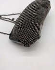 I.N.C. International Concepts Patsy Pewter Diamond Mesh Frame Clutch- NWT