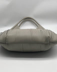 Donna Karan Gray Large Laser-Cut Shoulder Bag