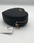 Guess Black Quilted Kori Heart Bag