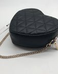 Guess Black Quilted Kori Heart Bag