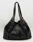 Furla Dark Brown Leather Hobo Shoulder Bag