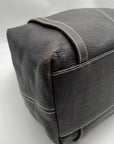 Furla Dark Brown Leather Hobo Shoulder Bag