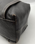 Furla Dark Brown Leather Hobo Shoulder Bag