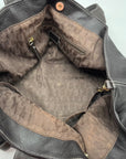Furla Dark Brown Leather Hobo Shoulder Bag