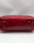 Brahmin Regal Red Mebourne Croc Embossed Asher Tote