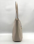 Michael Kors Vanilla & Cream Coated Canvas Sallie East West Large Tote Bag