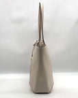 Michael Kors Vanilla & Cream Coated Canvas Sallie East West Large Tote Bag