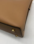 Coach Tan Pebbled Leather Charlie Bucket Bag