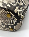 Michael Kors Snake-Embossed Leather Drawstring Bucket Bag