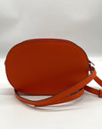 Michael Kors Orange Saffiano Leather Jet Set Poppy Travel Crossbody Bag