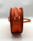 Michael Kors Orange Saffiano Leather Jet Set Poppy Travel Crossbody Bag