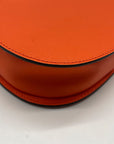Michael Kors Orange Saffiano Leather Jet Set Poppy Travel Crossbody Bag