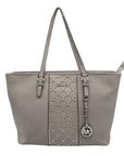 Michael Kors Gray Leather Jet Set Travel TZ Tote