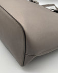Michael Kors Gray Leather Jet Set Travel TZ Tote