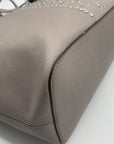 Michael Kors Gray Leather Jet Set Travel TZ Tote
