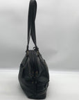 Born Concept Black Faux Leather Vintage Shoulder Bag