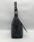 Dooney & Bourke Black Pebbled Grain Leather Hobo Shoulder Bag