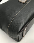 Dooney & Bourke Black Pebbled Grain Leather Hobo Shoulder Bag