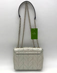 Kate Spade Optic White Leather Quilted Convertible Shoulder Bag