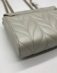Kate Spade Optic White Leather Quilted Convertible Shoulder Bag
