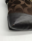 Coach Brown Canvas Signature Chain Convertible Shoulder Bag F18862
