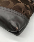 Coach Brown Canvas Signature Chain Convertible Shoulder Bag F18862