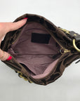 Coach Brown Canvas Signature Chain Convertible Shoulder Bag F18862