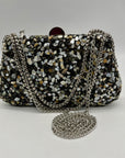 Nina Rock Candy Minaudiere Crystal Life Lock Clutch Bag
