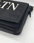 Valentino Garavani Black Nylon Messenger Crossbody Bag