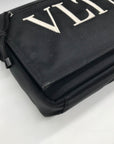 Valentino Garavani Black Nylon Messenger Crossbody Bag
