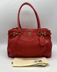 Coach Coral Gathered Leather Satchel Bag-22325