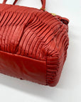 Coach Coral Gathered Leather Satchel Bag-22325