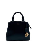 DKNY Black Leather Paige Crossbody Satchel