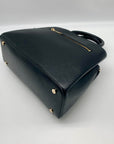 DKNY Black Leather Paige Crossbody Satchel