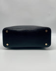 DKNY Black Leather Paige Crossbody Satchel
