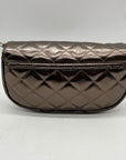 Guess Metallic Tinsley Quilted Flap Clutch