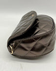 Guess Metallic Tinsley Quilted Flap Clutch