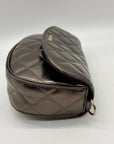 Guess Metallic Tinsley Quilted Flap Clutch