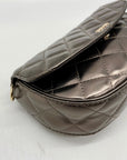 Guess Metallic Tinsley Quilted Flap Clutch