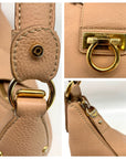 Salvatore Ferragamo Taupe Pebbled Leather Fanisa Hobo